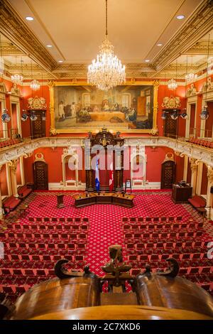 Senate chamber in the Quebec national assembly building, Quebec City, Canada Stock Photo