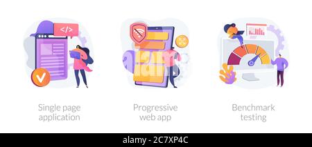 Application development vector concept metaphors. Stock Vector