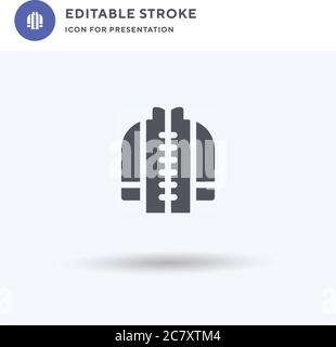 Kung Fu icon vector, filled flat sign, solid pictogram isolated on white, logo illustration. Kung Fu icon for presentation. Stock Vector