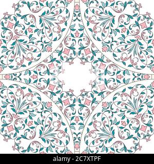 Seamless pattern with floral elements. Seamless template for your design. Stock Vector