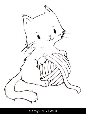 love #drawing #cute #kitty #cat #ideas #hobbies #pen #bla…