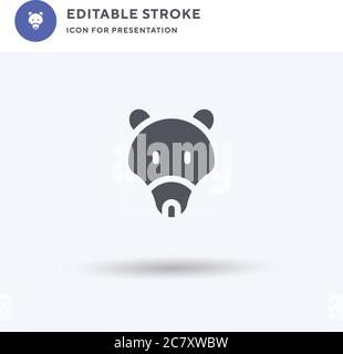 Civet icon vector, filled flat sign, solid pictogram isolated on white, logo illustration. Civet icon for presentation. Stock Vector