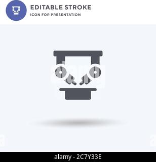 Robotic Surgery icon vector, filled flat sign, solid pictogram isolated on white, logo illustration. Robotic Surgery icon for presentation. Stock Vector