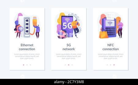 Internet connection webpage template.. Stock Vector