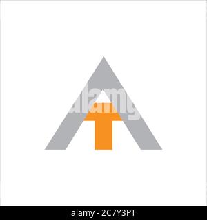 Initial letter at logo or ta logo vector design template Stock Vector