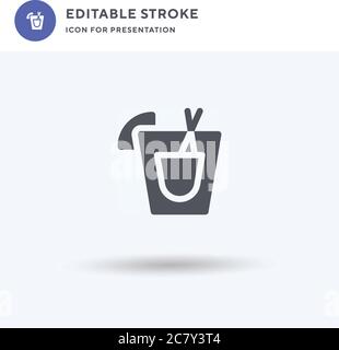 Jungle icon vector, filled flat sign, solid pictogram isolated on white, logo illustration. Jungle icon for presentation. Stock Vector