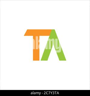 Initial letter at logo or ta logo vector design template Stock Vector