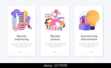 Big data app interface template Stock Vector Image & Art - Alamy