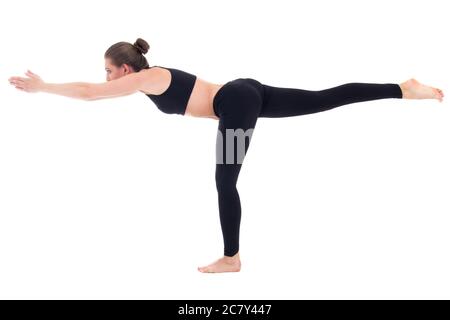 Balancing stick pose Cut Out Stock Images & Pictures - Alamy