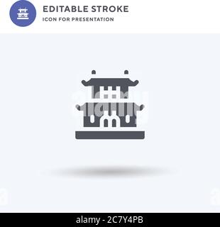 Dojo icon vector, filled flat sign, solid pictogram isolated on white, logo illustration. Dojo icon for presentation. Stock Vector