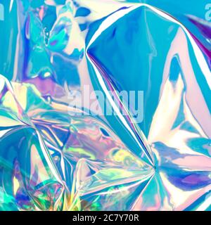 Blue neon futuristic background. Blur glowing hologram. Abstract backdrop. Stock Photo