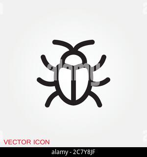 Beetle icon. Insect design, insect icons vector Stock Vector