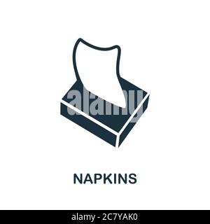 Napkins icon. Simple element from hygiene collection. Creative Napkins icon for web design, templates, infographics and more Stock Vector