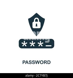 Password icon. Simple element from internet security collection. Creative Password icon for web design, templates, infographics and more Stock Vector