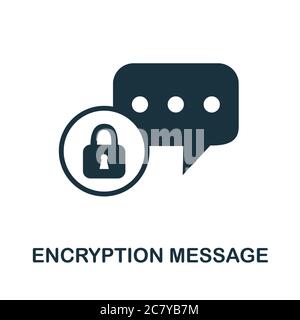 Encryption Message icon. Simple element from internet security collection. Creative Encryption Message icon for web design, templates, infographics Stock Vector