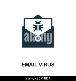 Email Virus icon. Simple element from internet security collection. Creative Email Virus icon for web design, templates, infographics and more Stock Vector