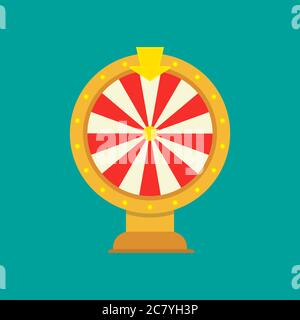 wheel of fortune object isolated on white Stock Vector