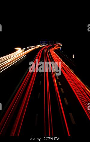 Highway long exposure Stock Photo