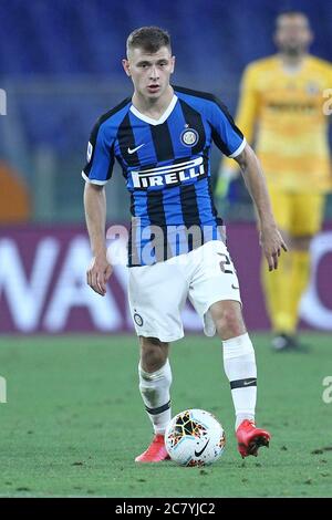Rome, Italy. 19th July, 2020. Nicolo Barella of FC Inter during the Serie A match between Roma and Inter Milan at Stadio Olimpico, Rome, Italy on 19 July 2020. Photo by Luca Pagliaricci. Editorial use only, license required for commercial use. No use in betting, games or a single club/league/player publications. Credit: UK Sports Pics Ltd/Alamy Live News Stock Photo