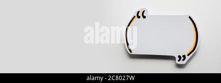 Paper speech bubble icon on the white Stock Photo