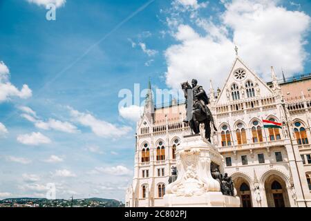 Hungarian Parliament Building in Budapest, Hungary Stock Photo