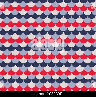 Colorful scallop pattern vector illustration design.Nautical seamless vector pattern. Texture used for printing/wallpaper/ background. Stock Vector