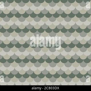 Scallop pattern vector illustration design.Green seamless vector pattern. Texture used for printing/wallpaper/ background. Stock Vector
