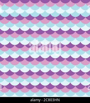 Colorful scallop pattern vector illustration design.Blue and pink seamless vector pattern. Texture used for printing/wallpaper/ background. Stock Vector