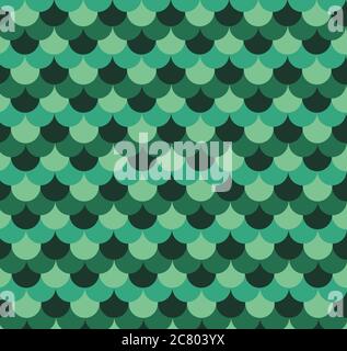 Scallop pattern vector illustration design.Green seamless vector pattern. Texture used for printing/wallpaper/ background. Stock Vector