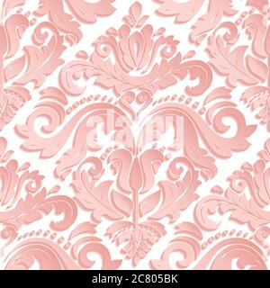 Seamless Vector Oriental Pattern With 3D Elements Stock Vector