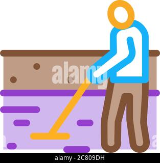 foundation pouring icon vector outline illustration Stock Vector Image ...