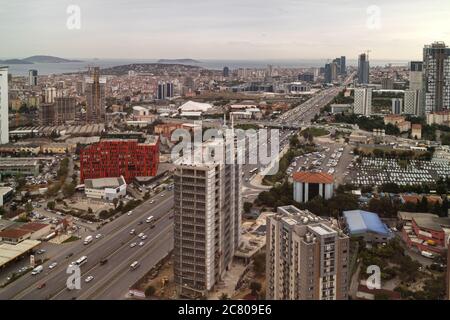 Aerial View of Kartal District Stock Photo