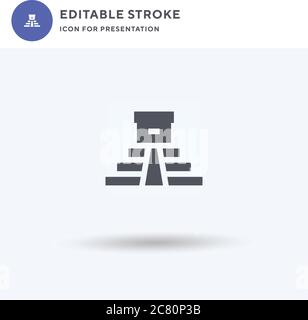 Aztec Pyramid icon vector, filled flat sign, solid pictogram isolated ...