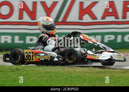 Max Verstappen's junior international karting career. Stock Photo