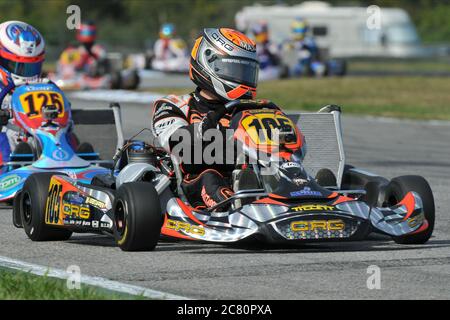 Max Verstappen's junior international karting career. Stock Photo