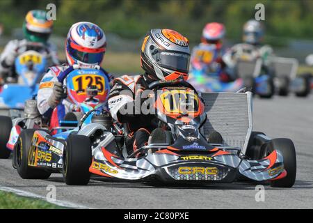 Max Verstappen's junior international karting career. Stock Photo