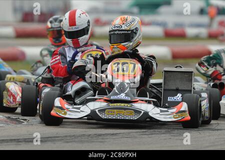 Max Verstappen's junior international karting career. Stock Photo