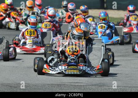 Max Verstappen's junior international karting career. Stock Photo