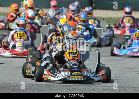 Max Verstappen's junior international karting career. Stock Photo