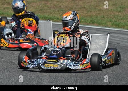 Max Verstappen's junior international karting career. Stock Photo