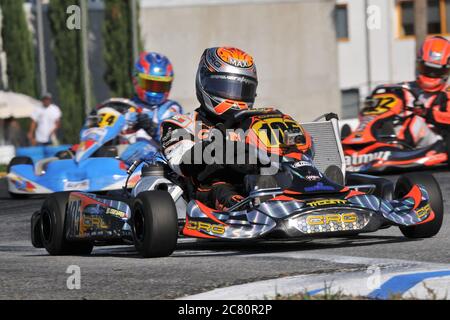 Max Verstappen's junior international karting career. Stock Photo