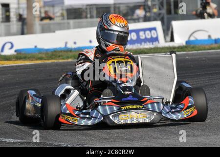 Max Verstappen's junior international karting career. Stock Photo