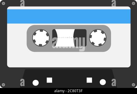 compact cassette or audio cassette symbol or icon vector illustration Stock Vector