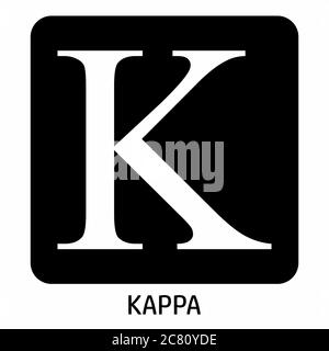 Kappa greek letter icon Image & Art - Alamy