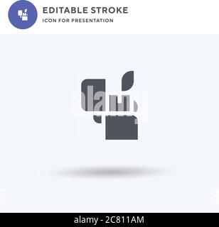 Zippo icon vector, filled flat sign, solid pictogram isolated on white, logo illustration. Zippo icon for presentation. Stock Vector