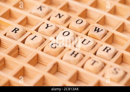know your rights in word cloud Stock Photo