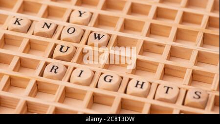 know your rights in word cloud Stock Photo