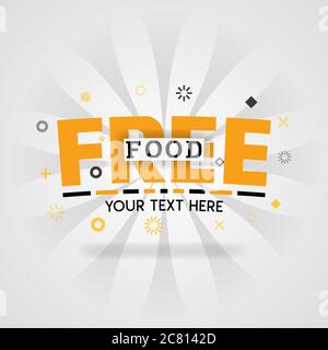 Orange logo template for free food . for promotion, advertising, marketing. Can be for food application cover, culinary logo, food shop logo, restaura Stock Vector