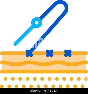stitching of surgical incision icon vector outline illustration Stock ...