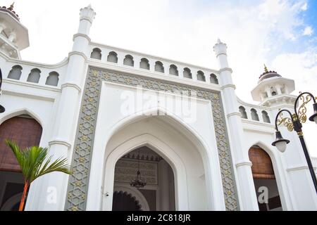Close-up of the famous Kapitan Keling Mosque in George Town Penang in Malaysia Stock Photo